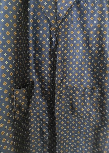 Uzun Kollu Vintage Erkek Uzun Boy Sabahlık - Görsel 3