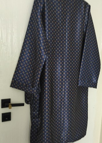 Uzun Kollu Vintage Erkek Uzun Boy Sabahlık - Görsel 2