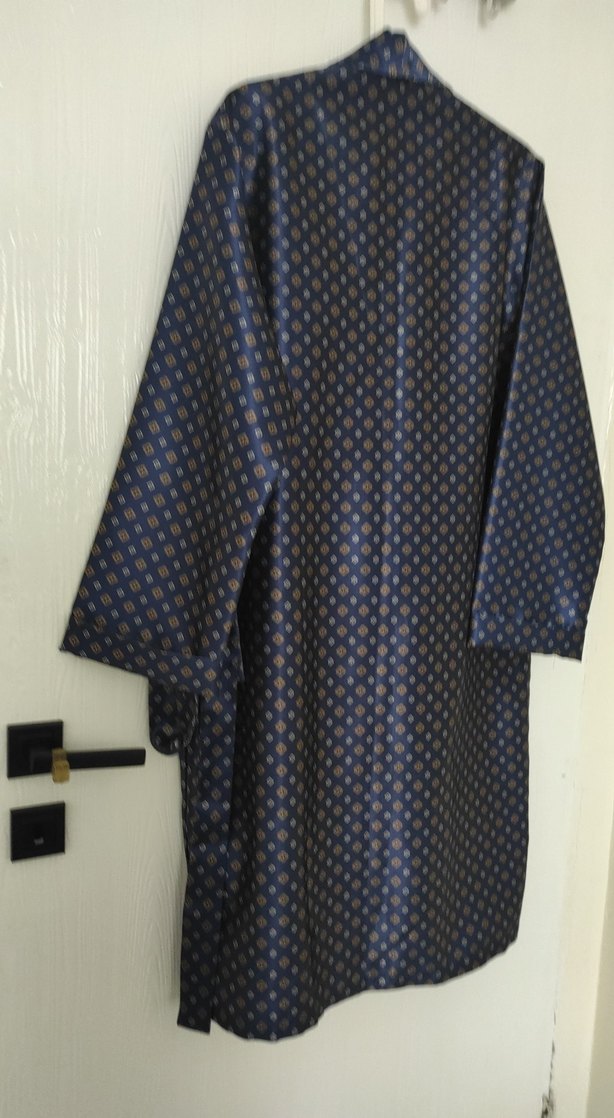 Uzun Kollu Vintage Erkek Uzun Boy Sabahlık - Görsel 2