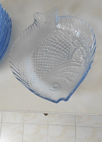 Beden Mavi Balık Desenli 6 adet Renkli Tabak