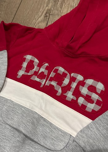 Diğer Kapüşonlu Kırmızı Gri Erkek Çocuk Sweatshirt
