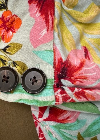 Kadın Çok Renkli Pamuklu Midi Bohem Pantolon - Görsel 3