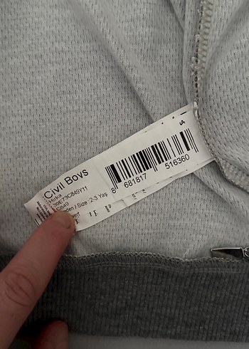 Erkek Çocuk Kapüşonlu Fermuarlı Gri Sweatshirt - Görsel 3