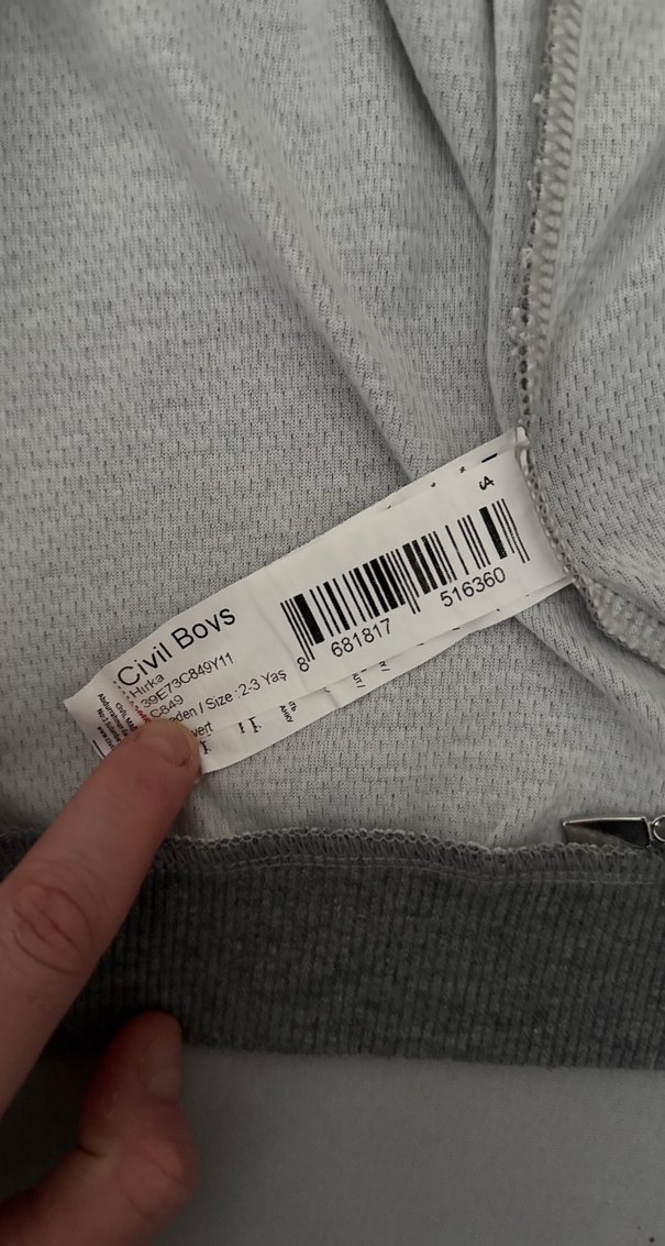 Erkek Çocuk Kapüşonlu Fermuarlı Gri Sweatshirt - Görsel 3