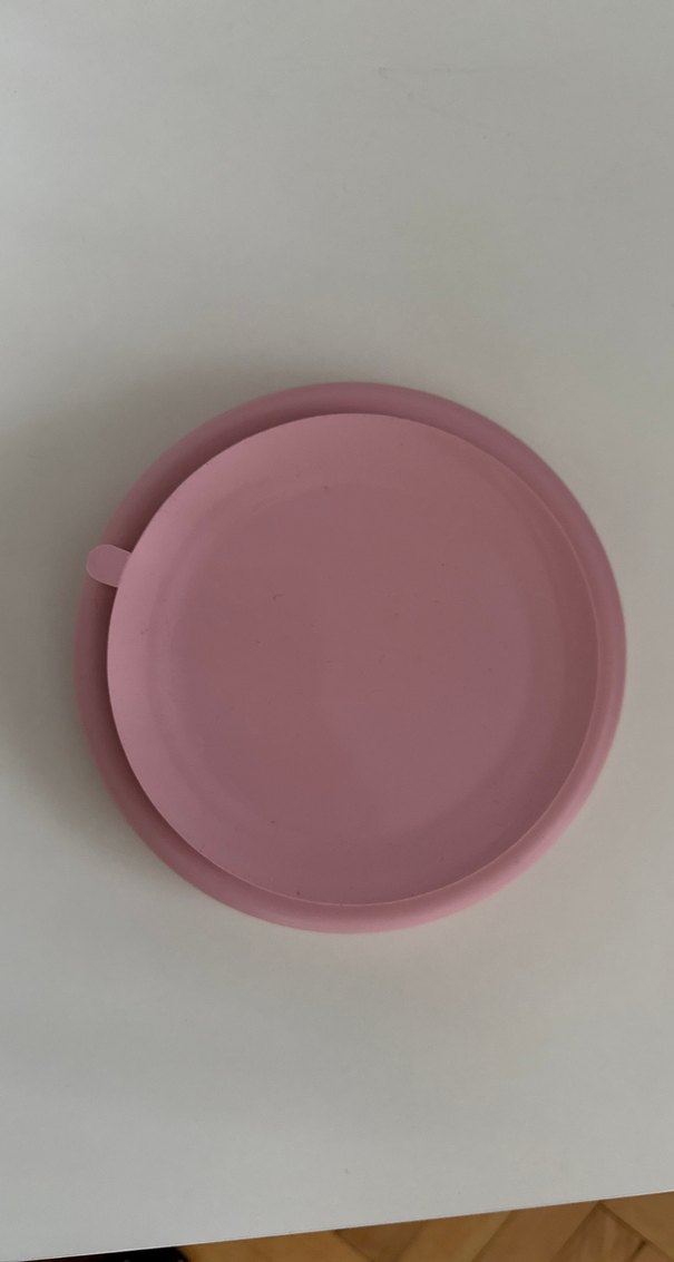 Bölmeli Pembe silikon tabak - Görsel 2