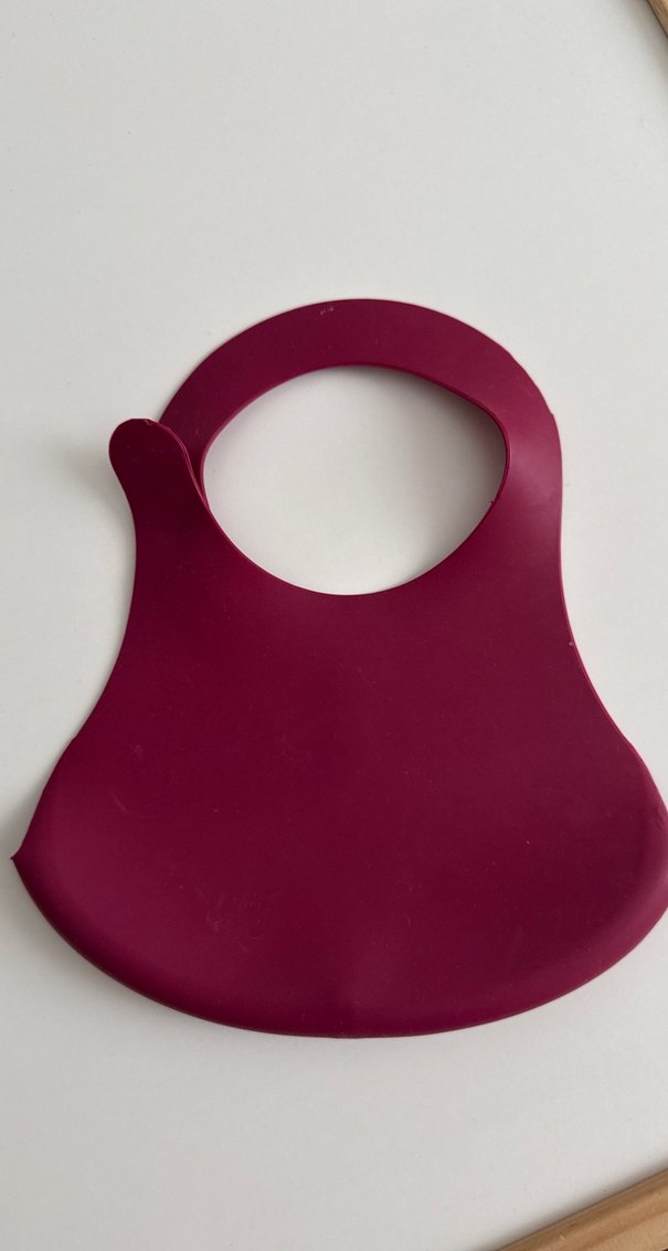Bordo silikon Bebek Önlüğü, Ayarlanabilir - Görsel 2