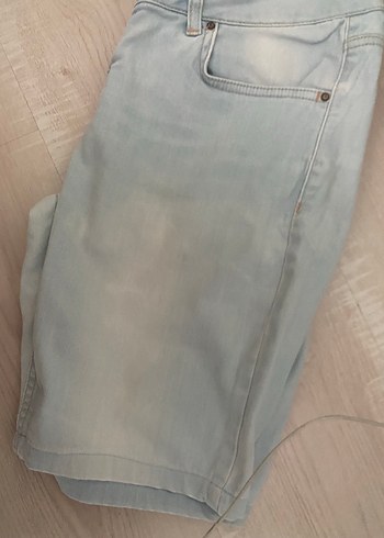 Düğmeli Denim Kadın Jean şort - Görsel 3