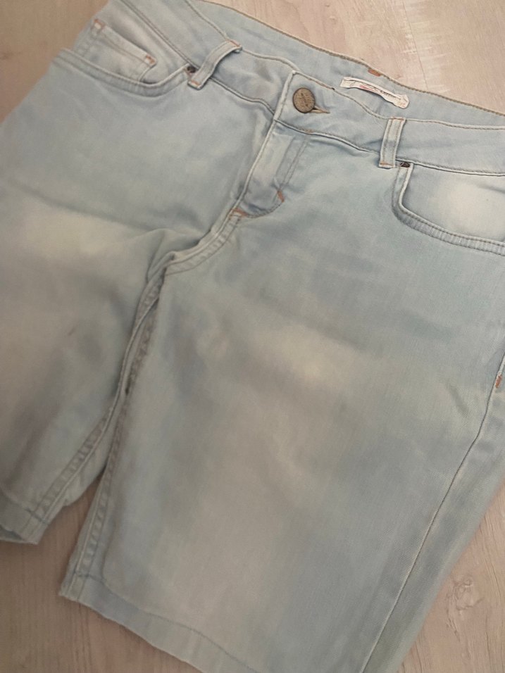 Düğmeli Denim Kadın Jean şort - Görsel 5