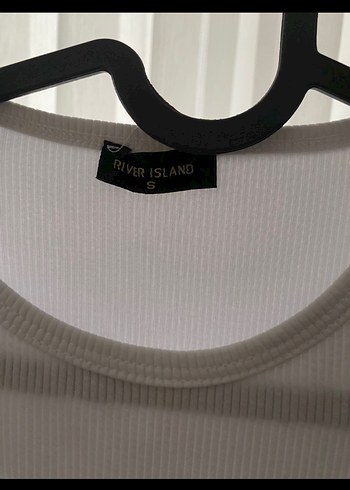 Diğer Boncuk Detaylı Beyaz Crop Top