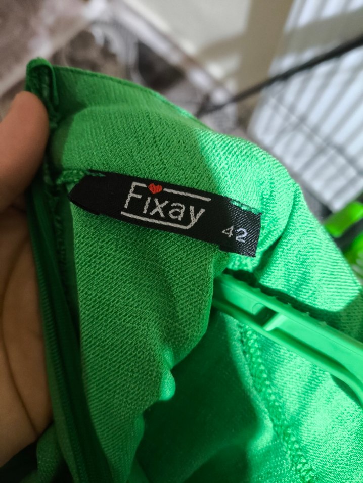 Yeşil Dantel Detaylı Bohem Uzun Elbise - Görsel 3