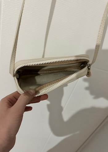 Tommybear Minimalist Bej Deri Kadın Çapraz Çanta