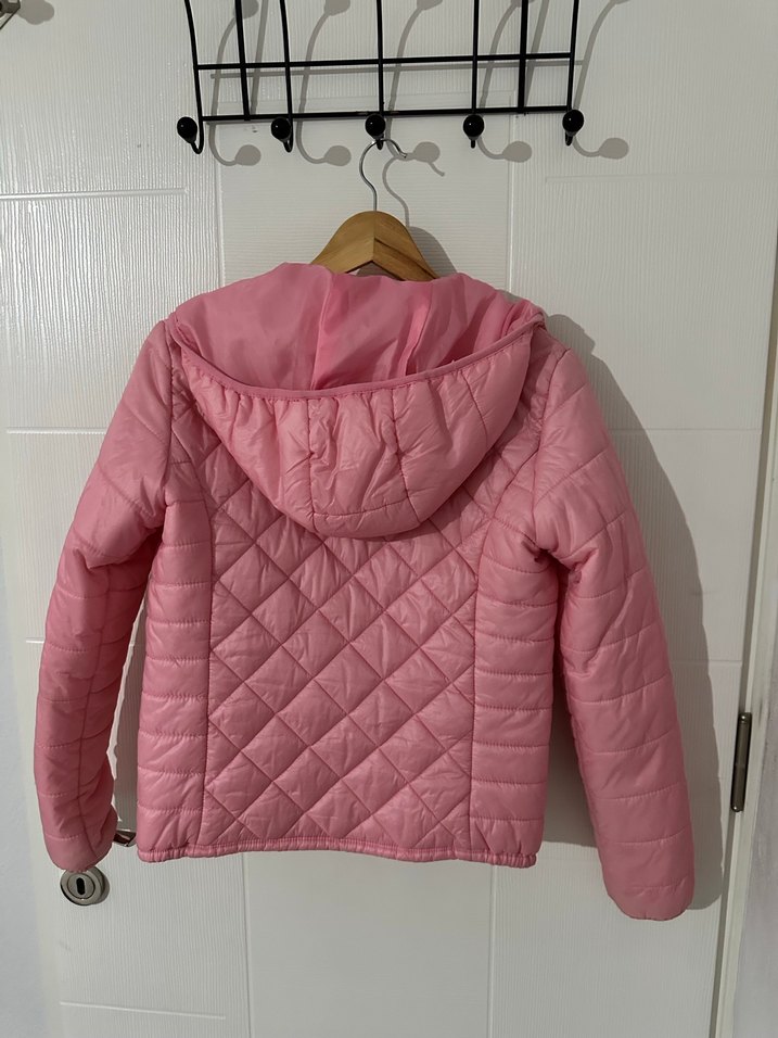 Pembe Fermuarlı Kadın Mont - Görsel 3