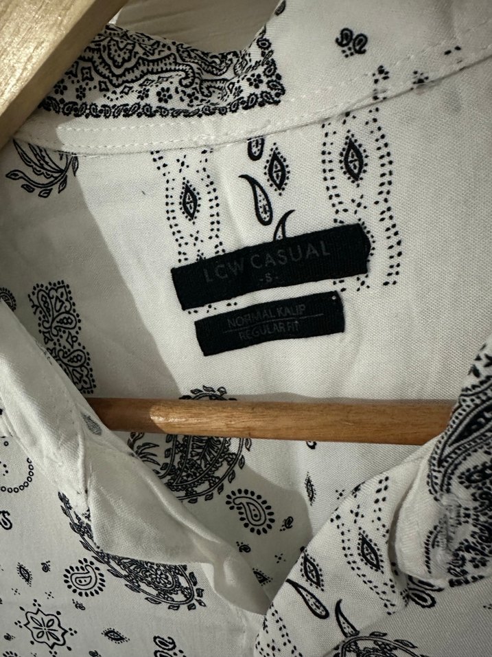 Gri Baskılı Erkek Kısa Kollu Gömlek - Görsel 3