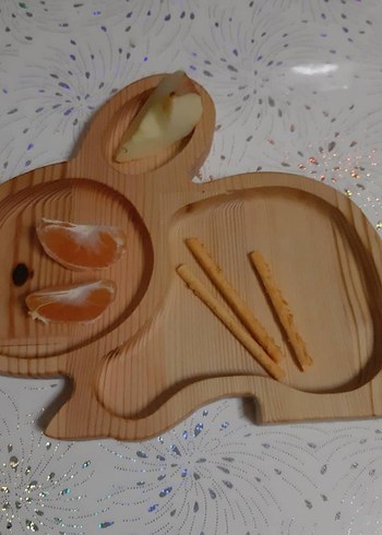  Beden ahşap desenli sunum tabakları