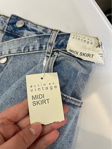 46 Beden mavi Renk Primark kot etek büyük beden