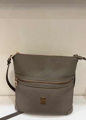 Gri Deri Kadın Çanta Fermuarlı - Görsel 2