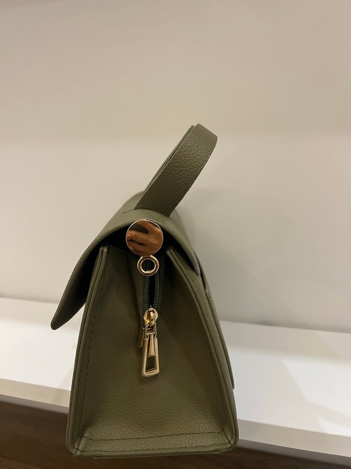 Haki Deri Kadın Çanta - Görsel 2