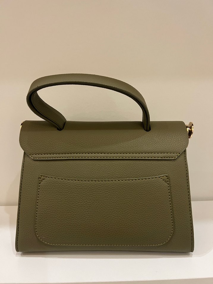 Haki Deri Kadın Çanta - Görsel 3