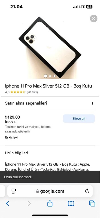 İPhone telefon kutusu