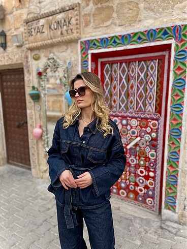 s Beden Kot denim takım