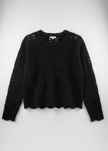 Kadın Siyah Örgü Gotik Kazak - Görsel 2