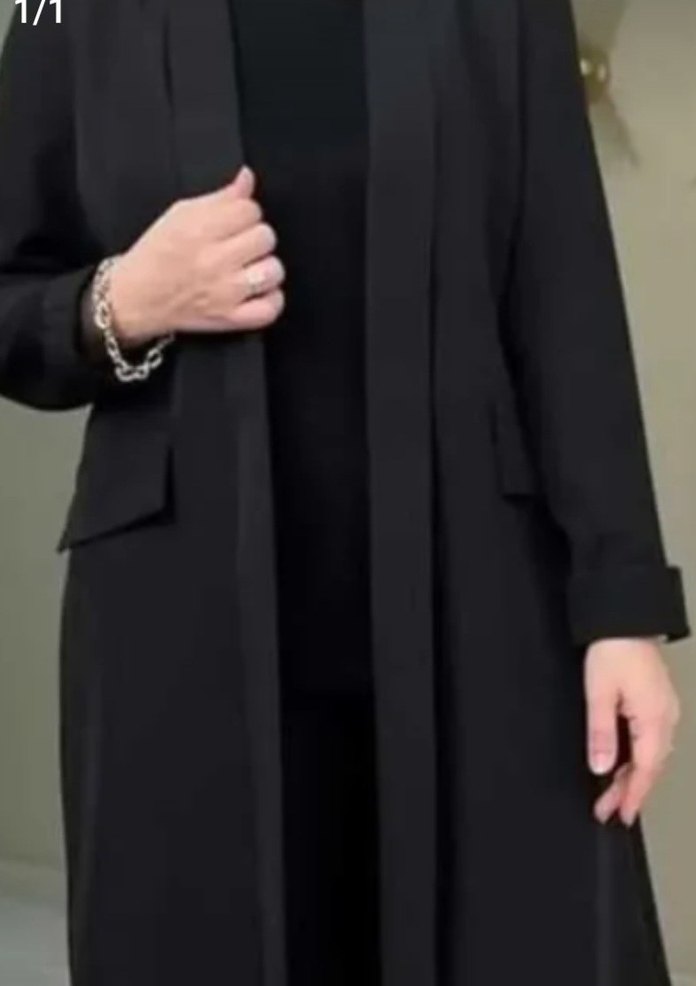 siyah uzun blazer ceket - Görsel 2