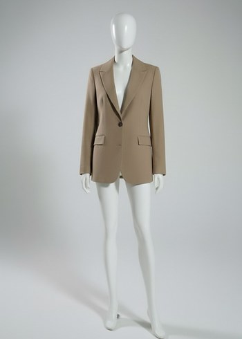 Bej Kadın Klasik Kesim Blazer Ceket - Görsel 2