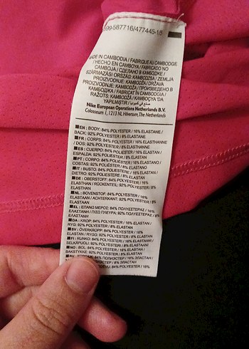 Nike Pro Pembe V Yaka Kadın Spor Tişörtü - Görsel 6