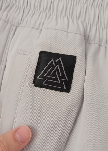 Gri Regular Fit Keten unisex Pantolon - Görsel 3