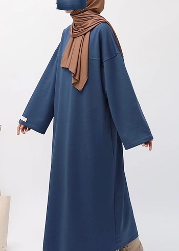 Lemaye geniş kol tesettür elbise, ferace - Görsel 3