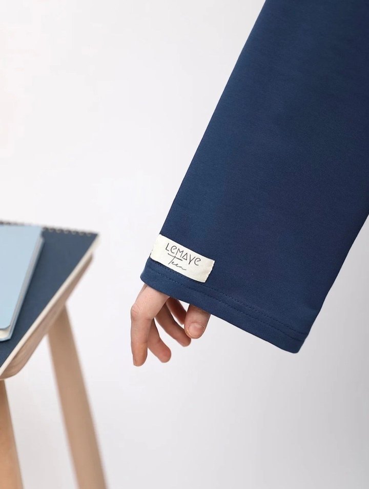 Lemaye geniş kol tesettür elbise, ferace - Görsel 4