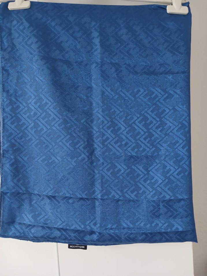 Modakasmir Mavi Kadın jakar Şal - Görsel 2