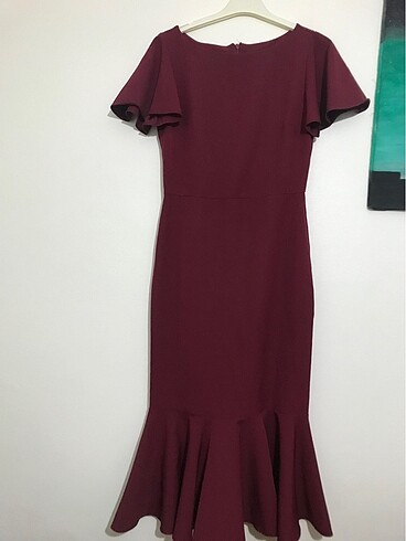 s Beden midi bordo elbise