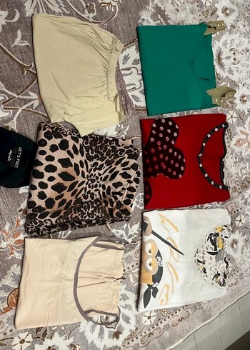 Leopar Desenli Kısa Kadın Pijama Takımı