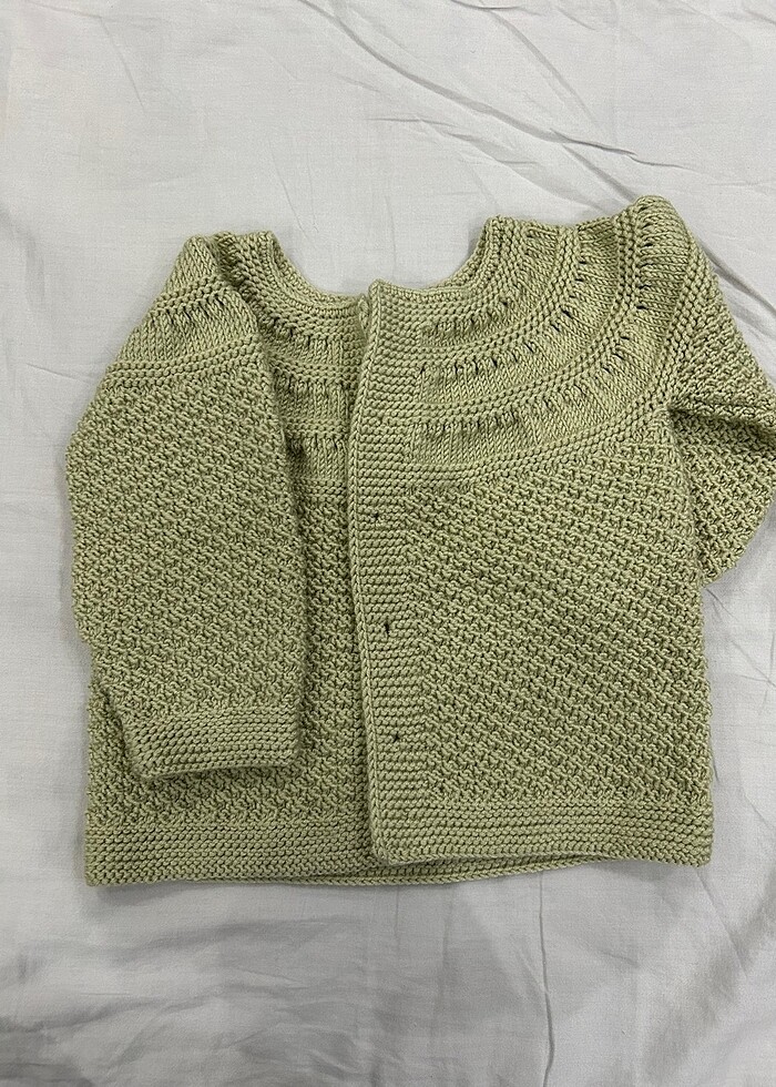 El örgüsü bebek ceketi - Görsel 2