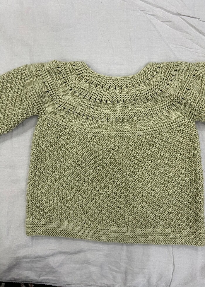 El örgüsü bebek ceketi - Görsel 3