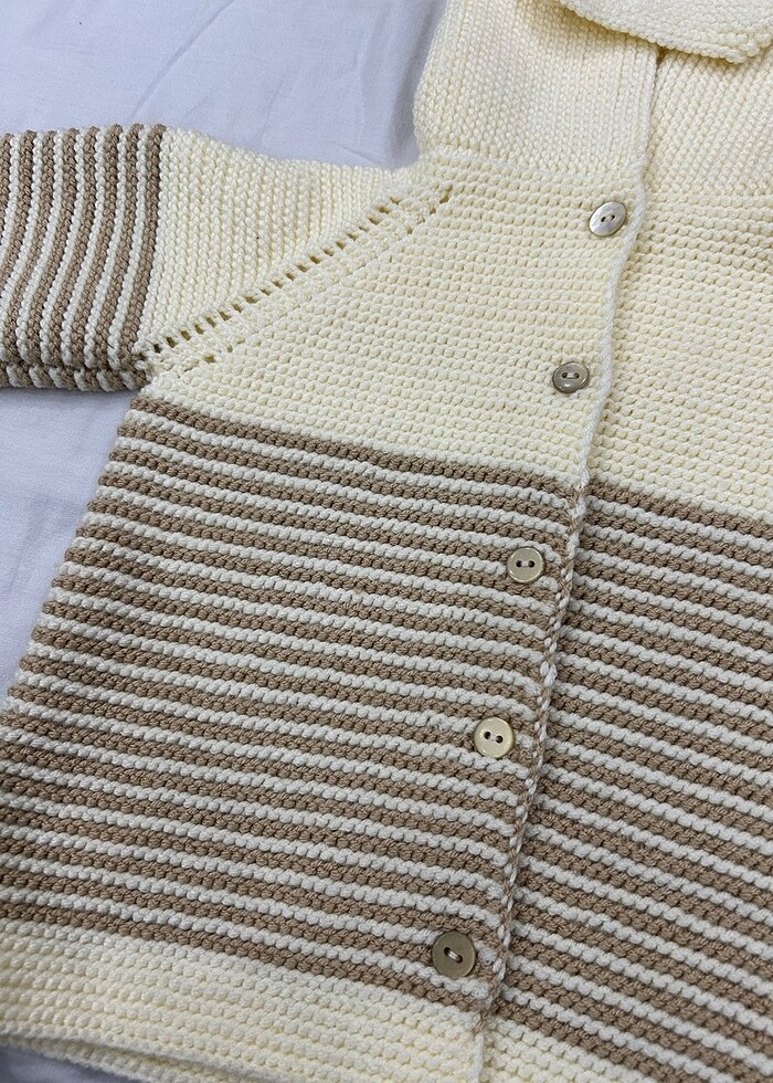 El örgüsü bebek ceketi - Görsel 3