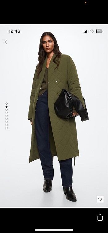 Mango oversize kapitone anorak
