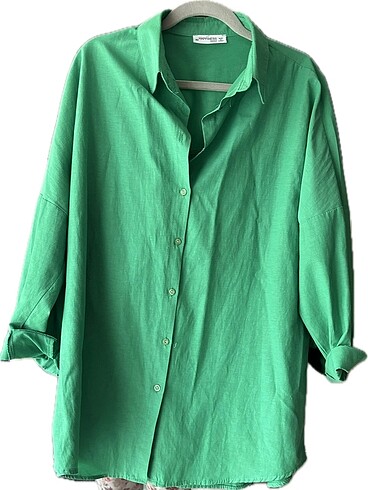 Yeşil geniş kesim gömlek