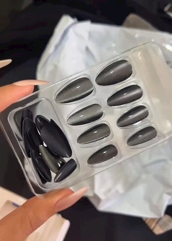 Mat Siyah Uzun Şehinşah Takma Tirnak - Görsel 2