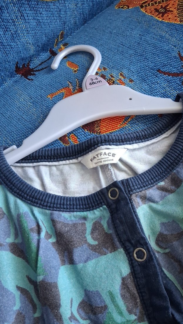 Turkuaz Gri Desenli Erkek Çocuk Pijama tulum - Görsel 4