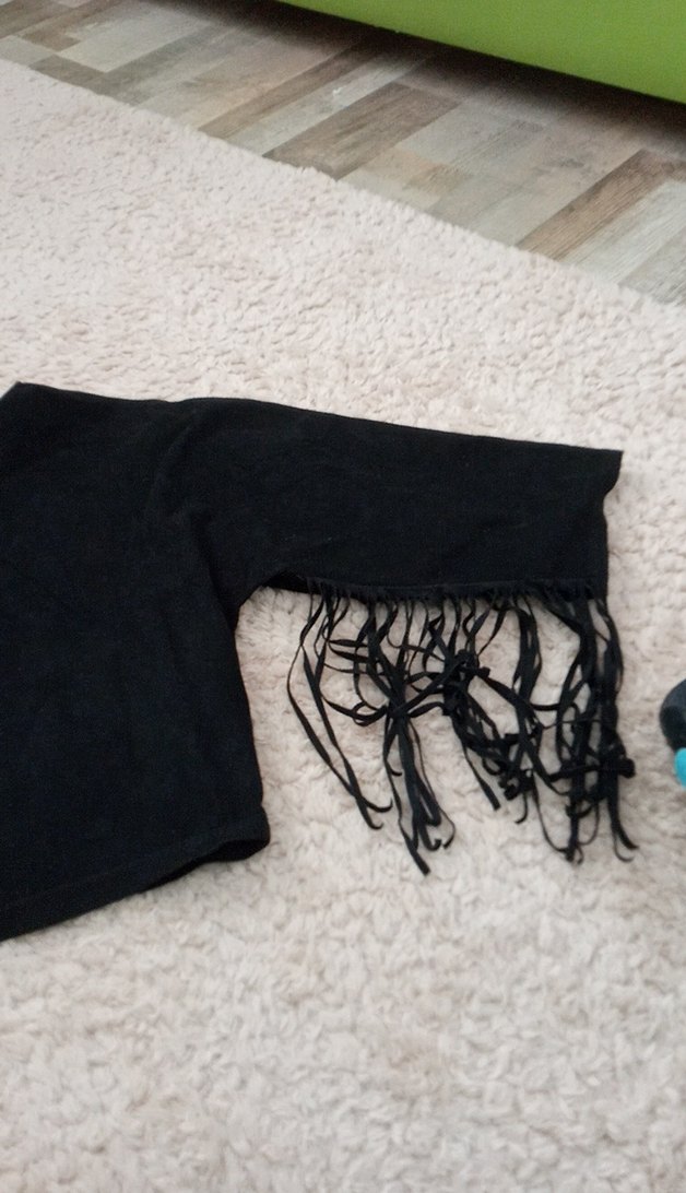 Siyah Süet Kadın Kazak, Tüylü Detaylı, Uzun Kollu - Görsel 2