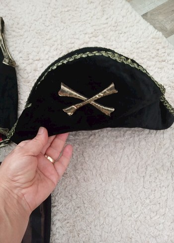 Kahverengi Nakışlı Çocuk Korsan Kostümü - Görsel 2