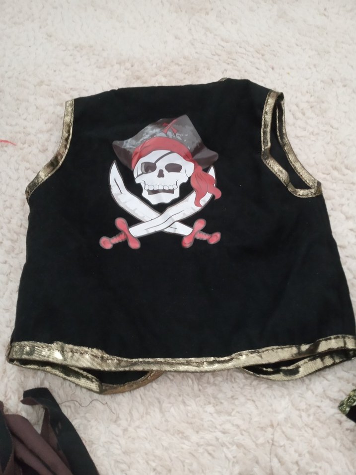 Kahverengi Nakışlı Çocuk Korsan Kostümü - Görsel 3