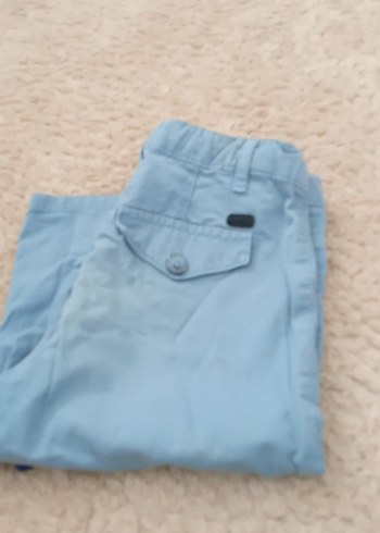 Erkek Bebek Mavi Bol Kesim Denim Şort - Görsel 4