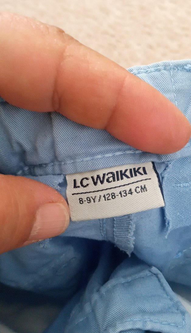 Erkek Bebek Mavi Bol Kesim Denim Şort - Görsel 3