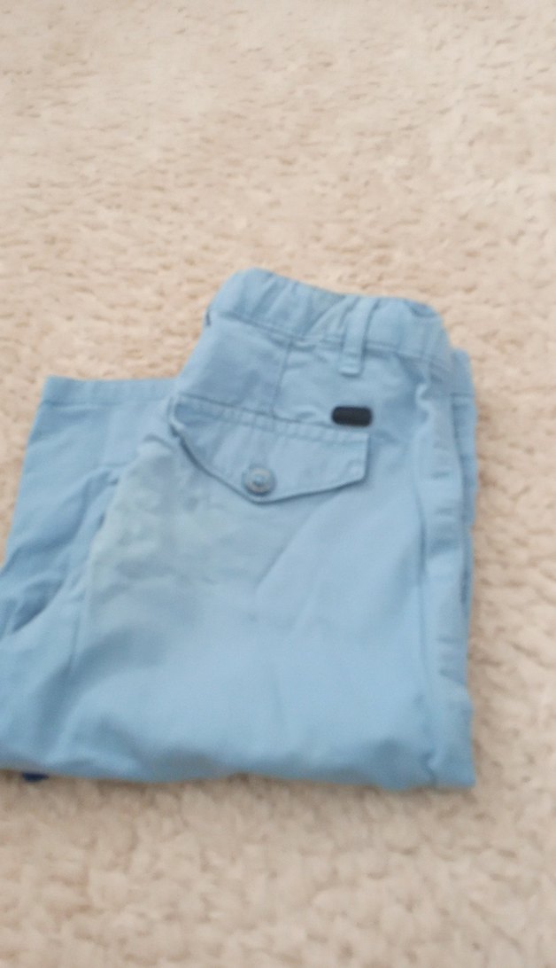 Erkek Bebek Mavi Bol Kesim Denim Şort - Görsel 4