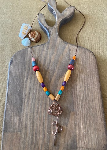 Renkli Boncuklu Bohem Kadın Kolye - Görsel 2