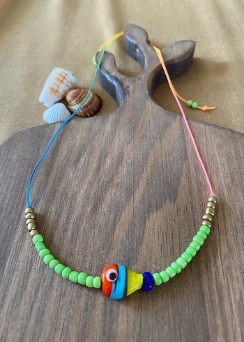 Renkli Boncuklu Kadın Kolye - Görsel 2