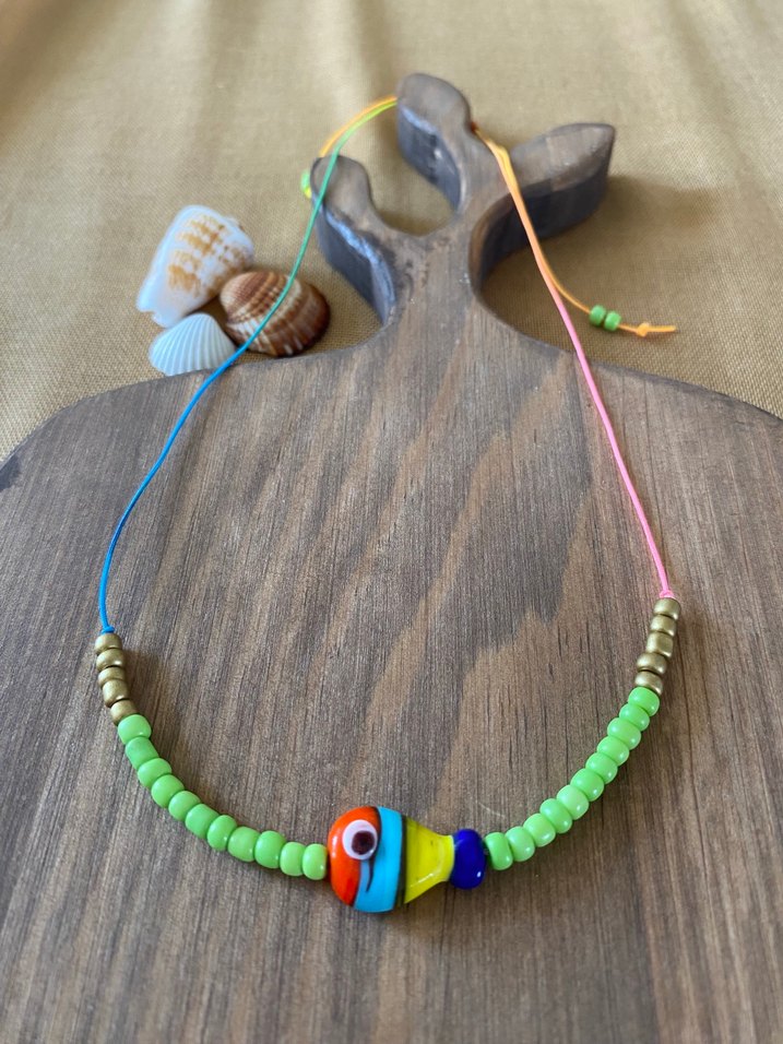 Renkli Boncuklu Kadın Kolye - Görsel 2